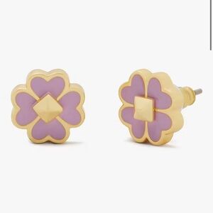 Kate Spade Purple and Gold Flower Earrings